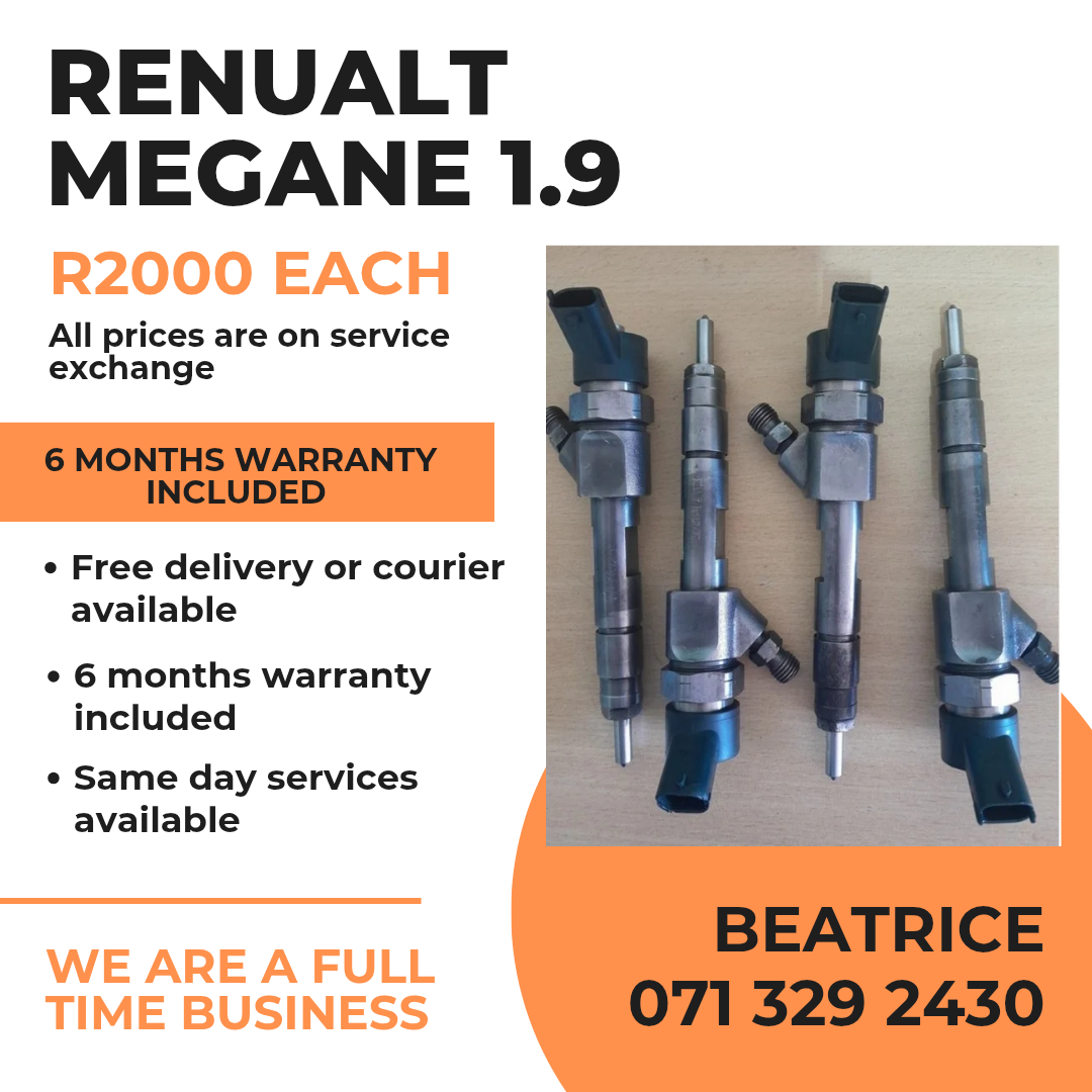 RENUALT MEGANE 1.9 INJECTORS FOR SALE WITH WARRANTY - Private Seller RENUALT MEGANE 1.9 INJECTORS FOR SALE WITH WARRANTY - Private Seller