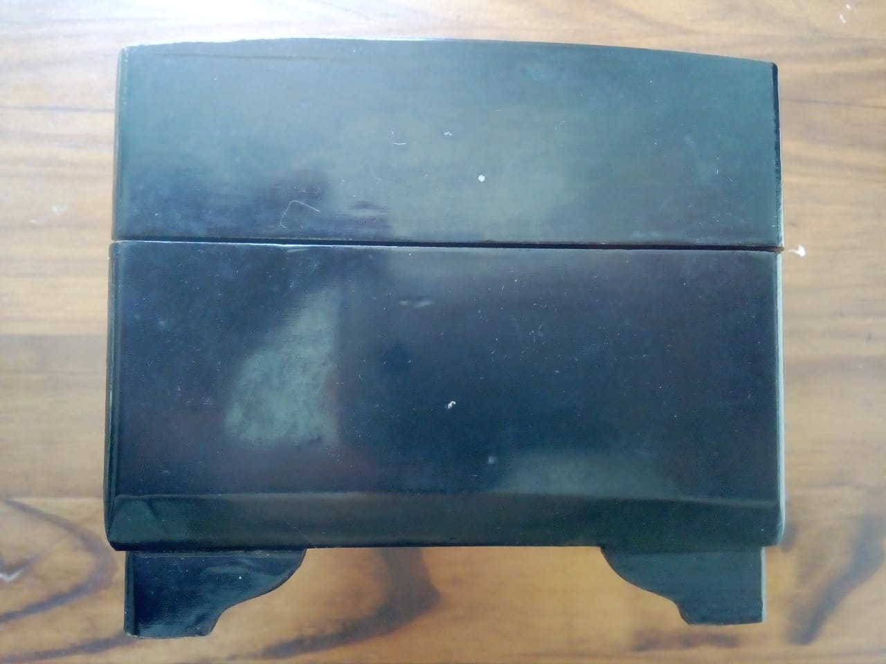 1950s VINTAGE BLACK LACQUERED JAPANESE MUSIC BOX FOR SALE