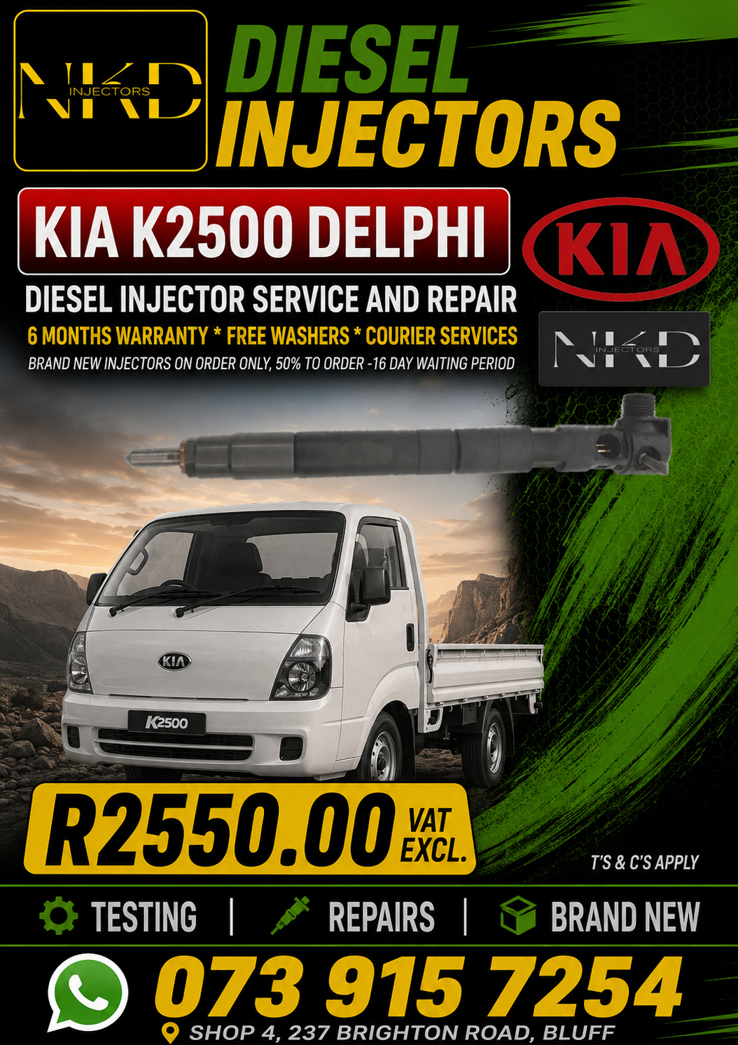 Kia K2500 Delphi Diesel Injectors - Private Seller Kia K2500 Delphi Diesel Injectors - Private Seller