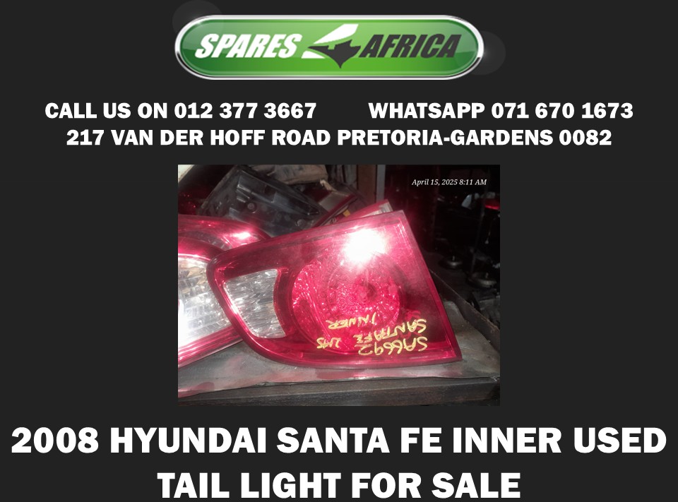Hyundai Santa Fe Inner Used Tail Light for Sale - Private Seller Hyundai Santa Fe Inner Used Tail Light for Sale - Private Seller