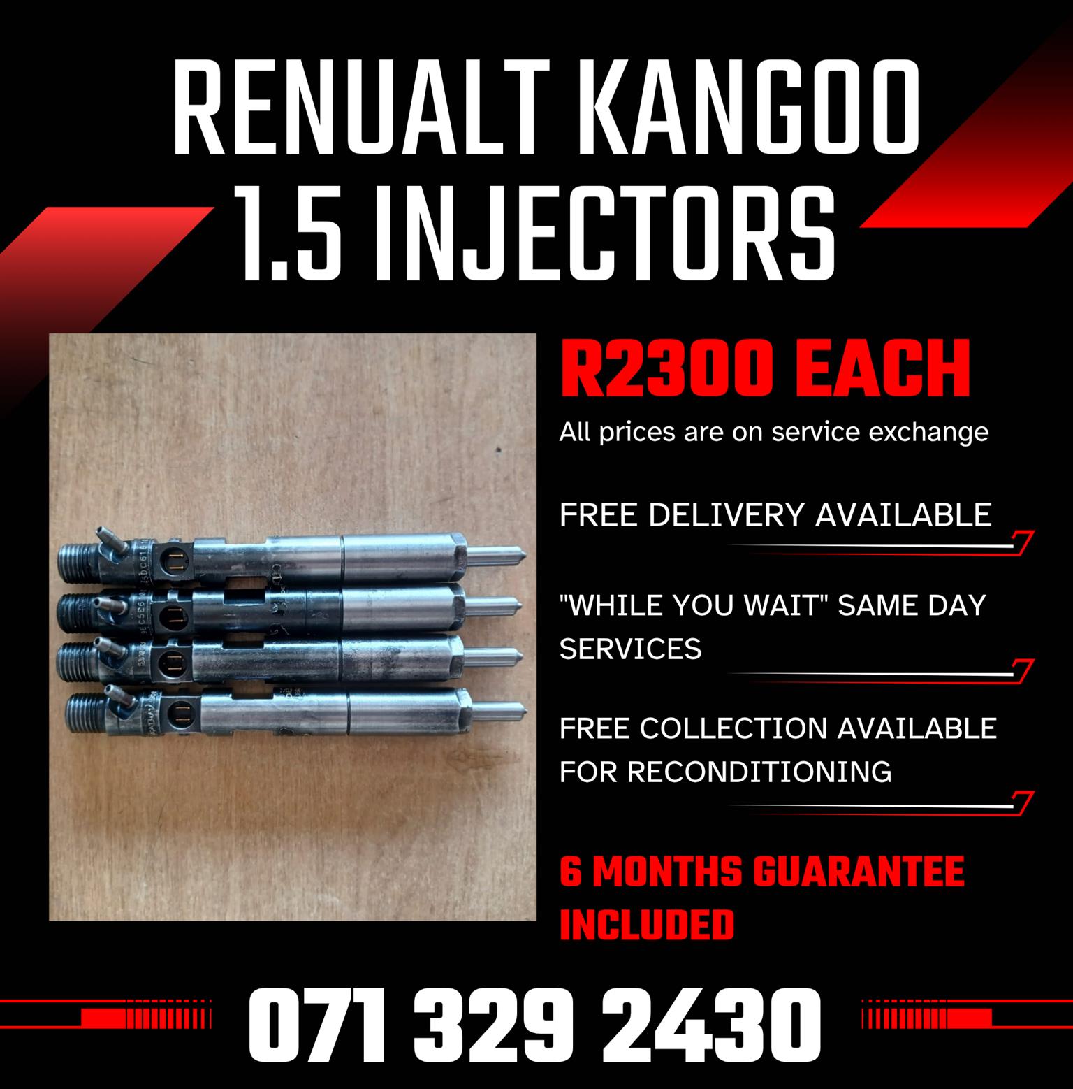 RENUALT KANGOO 1.5 DIESEL INJECTORS FOR SALE WITH WARRANTY - Private Seller RENUALT KANGOO 1.5 DIESEL INJECTORS FOR SALE WITH WARRANTY - Private Seller