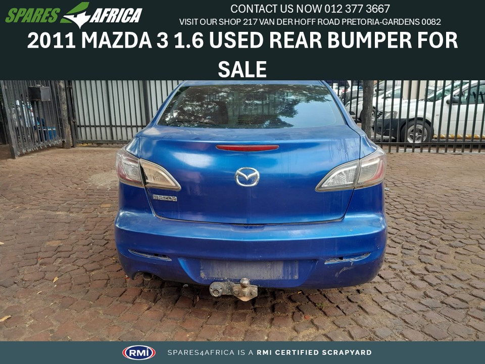 USED REAR BUMPER - 2011 MAZDA 3 1.6 - Private Seller USED REAR BUMPER - 2011 MAZDA 3 1.6 - Private Seller