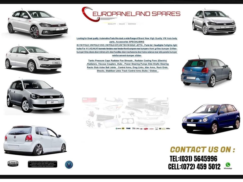 VW POLO VIVO 2010/17  BRAND NEW FRONT BUMPERS SLIDES FOR SALE