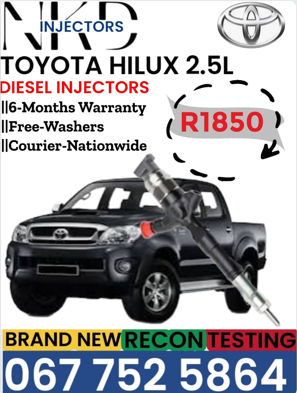 Toyota Hilux 2.5L Diesel injectors - Private Seller Toyota Hilux 2.5L Diesel injectors - Private Seller