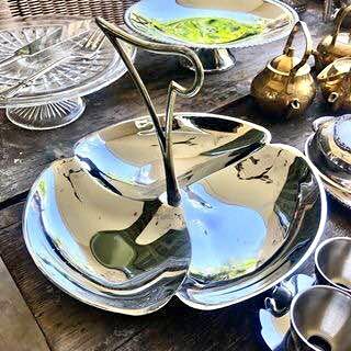 Mid Century Modern 1960's Chrome Appetizer Serving Tray by KROMEX Mid Century Modern 1960's Chrome Appetizer Serving Tray by KROMEX