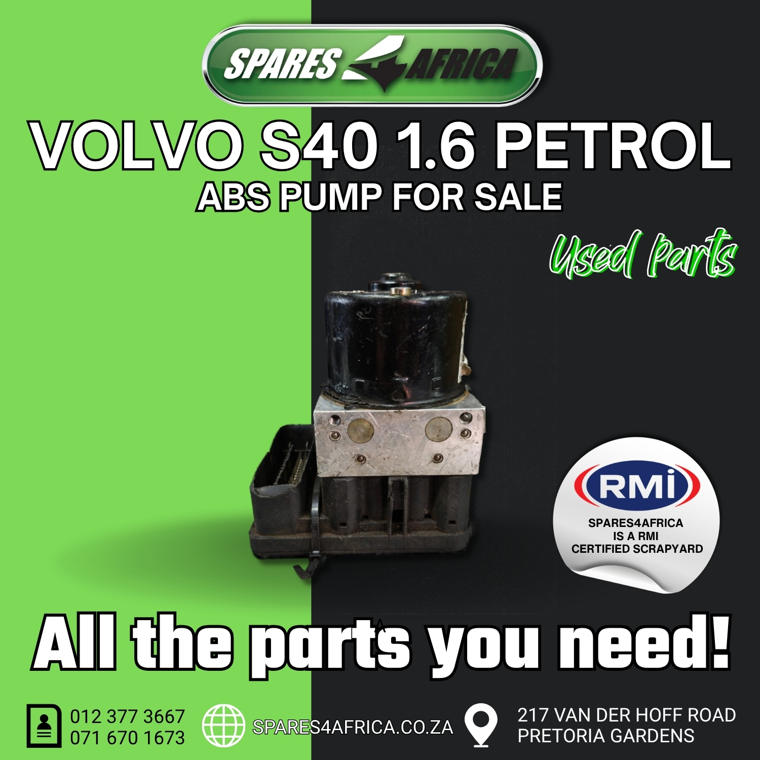 VOLVO S40 1.6 PETROL ABS PUMP - Private Seller VOLVO S40 1.6 PETROL ABS PUMP - Private Seller