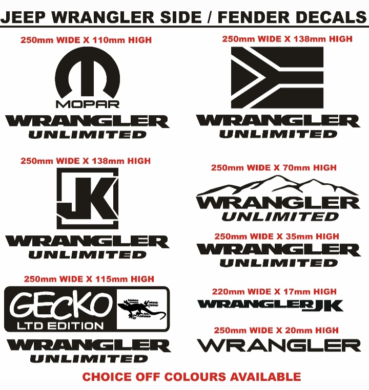 Jeep Wrangler JK side fender wing stickers decals - Private Seller Jeep Wrangler JK side fender wing stickers decals - Private Seller
