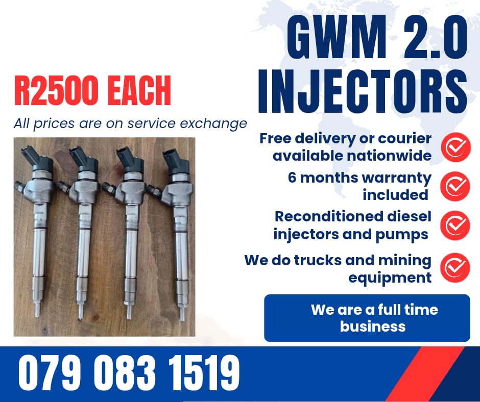 GWM 2.0 INJECTORS FOR SALE WITH WARRANTY - Private Seller GWM 2.0 INJECTORS FOR SALE WITH WARRANTY - Private Seller
