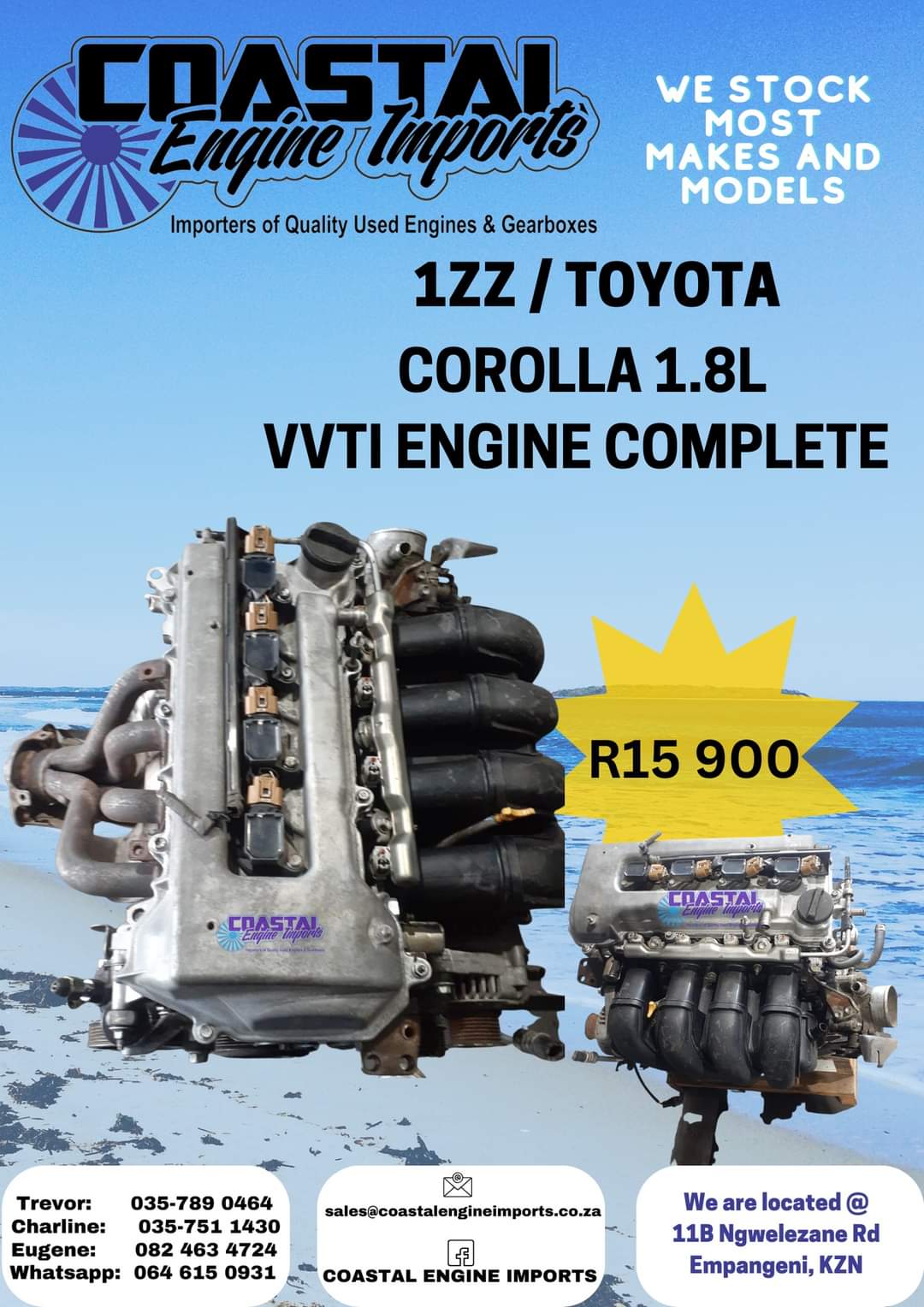 1zz toyota corolla on special and still stock last - Private Seller 1zz toyota corolla on special and still stock last - Private Seller