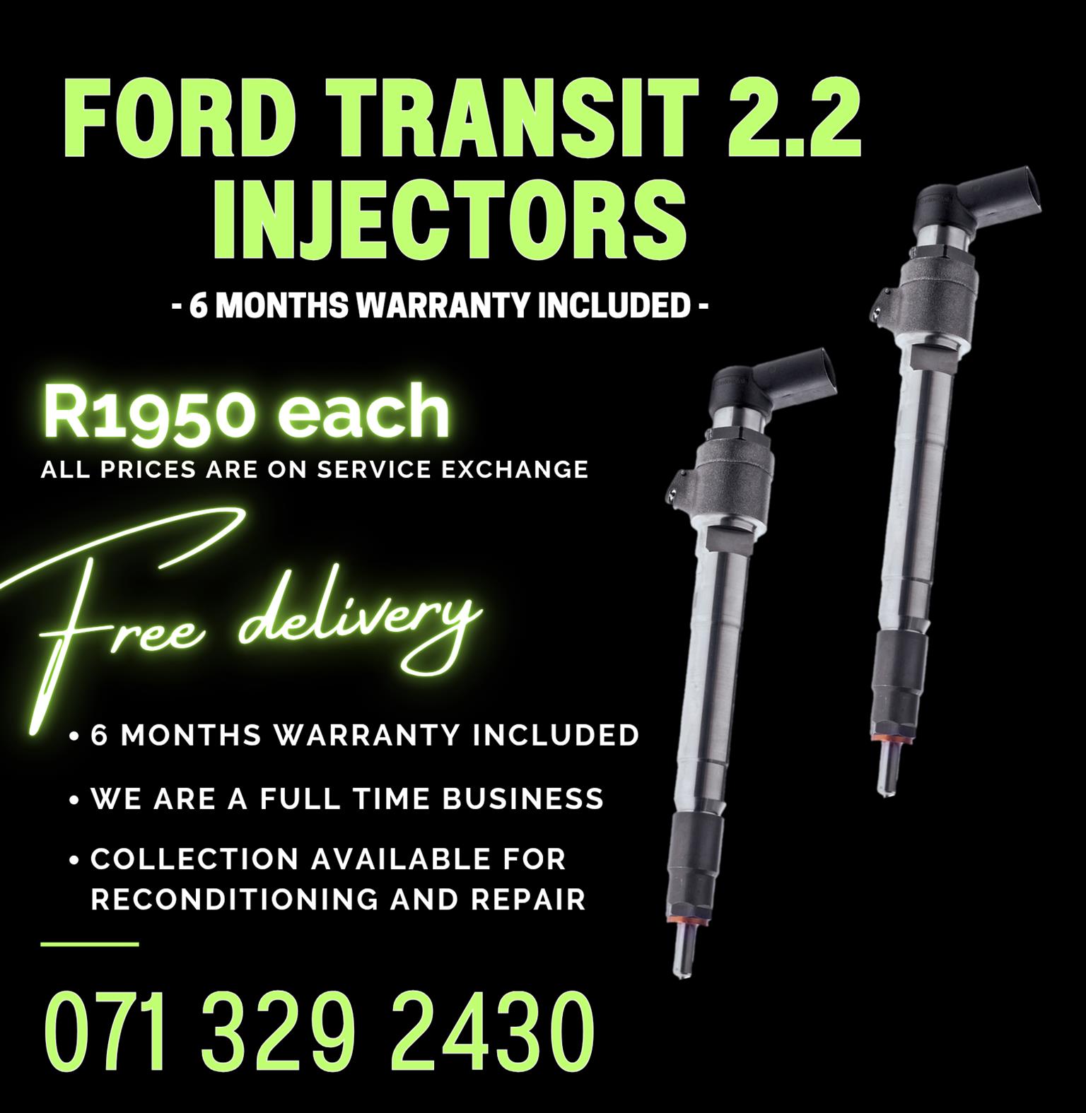FORD TRANSIT 2.2 INJECTORS FOR SALE WITH WARRANTY - Private Seller FORD TRANSIT 2.2 INJECTORS FOR SALE WITH WARRANTY - Private Seller
