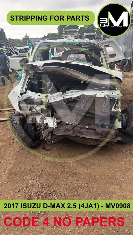 2017 ISUZU D-MAX 2.5 (4JA1) STRIPPING FOR PARTS - MV0908 - Private Seller 2017 ISUZU D-MAX 2.5 (4JA1) STRIPPING FOR PARTS - MV0908 - Private Seller