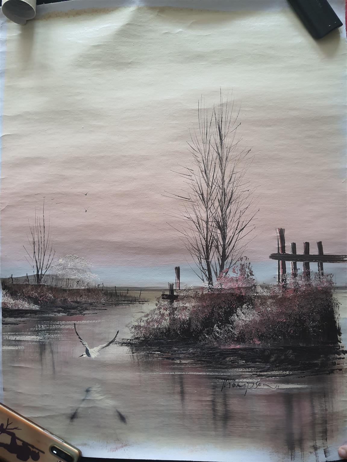 Thompson art paintings on canvas (Pair of two)