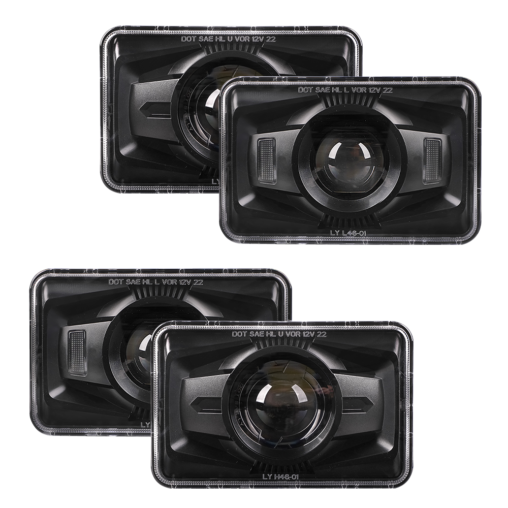 LED360 4X7″ LED Replacement for Sealed Beam( 2 pairs hi beam, 2 pairs low beam)