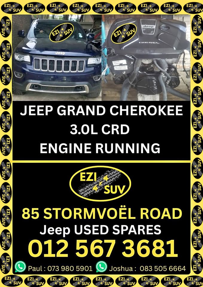 Jeep Used Spares Grand Cherokee 3.0L CRD Engine Running Good Condition For Sale - Private Seller Jeep Used Spares Grand Cherokee 3.0L CRD Engine Running Good Condition For Sale - Private Seller
