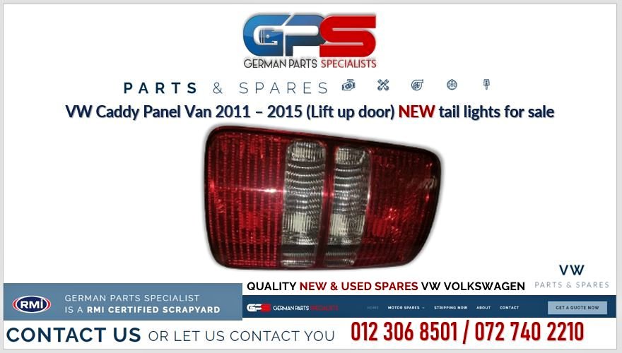 VW Caddy Panel Van 2011- 2015 (lift up door) NEW tail lights for sale - Private Seller VW Caddy Panel Van 2011- 2015 (lift up door) NEW tail lights for sale - Private Seller