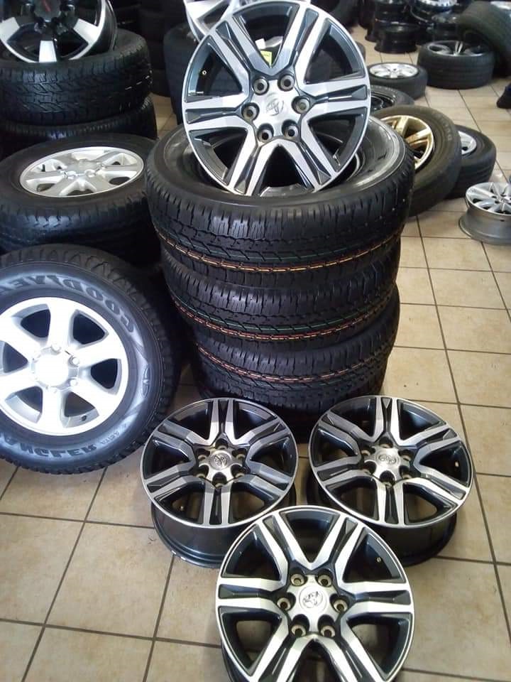 17 inch Toyota Hilux/Fortuner original mags with brand new 265/65/17 Bridgestone - Private Seller 17 inch Toyota Hilux/Fortuner original mags with brand new 265/65/17 Bridgestone - Private Seller