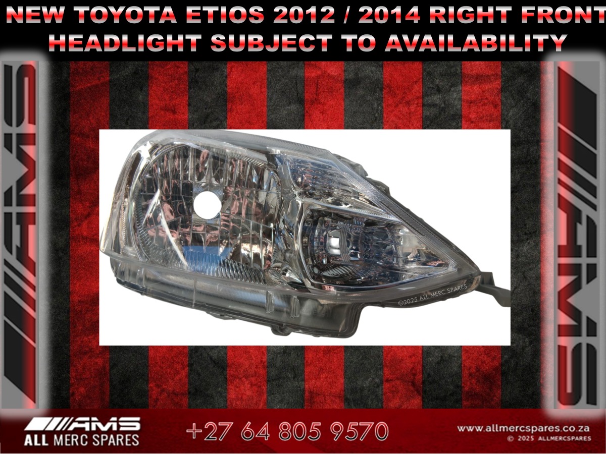 NEW TOYOTA ETIOS 2012–2014 RIGHT FRONT HEADLIGHT FOR SALE - Private Seller NEW TOYOTA ETIOS 2012–2014 RIGHT FRONT HEADLIGHT FOR SALE - Private Seller