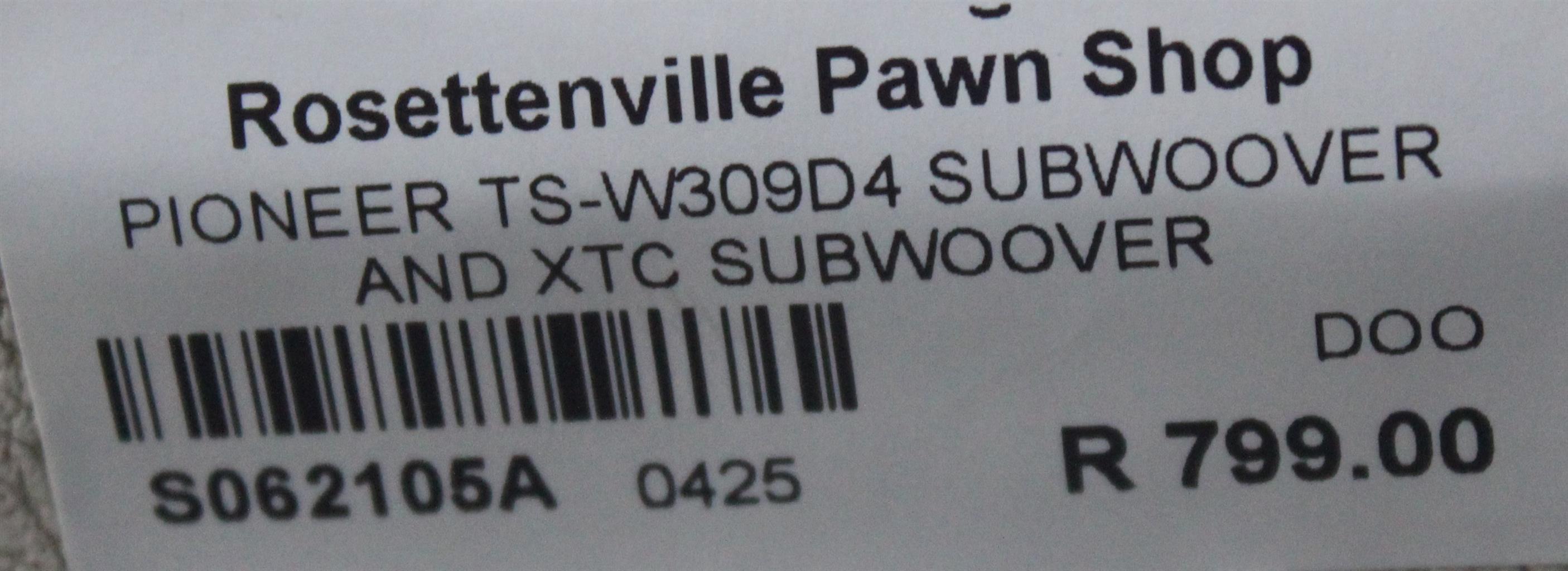 PIONEER TS-W309D4 SUBWOOVER AND XTC SUBWOOVER S062105A