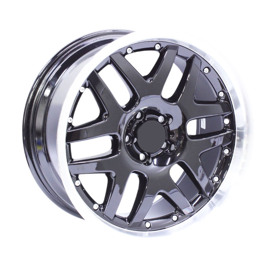 17″ S1503 5/100 Gloss Black Machine Lip Alloy Wheels