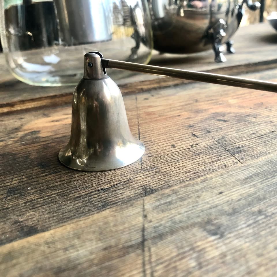 Vintage Etched Metal Old Candle Snuffer