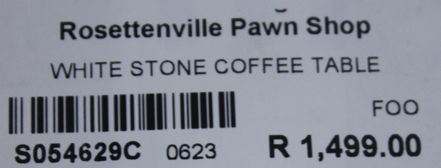 White stone coffee table S054692C Junk Mail