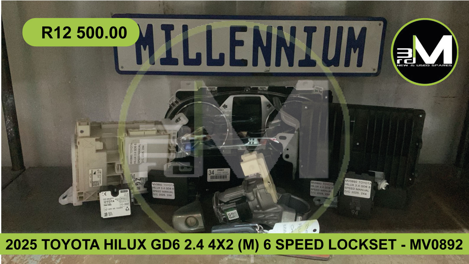 Used 2025 TOYOTA HILUX GD6 2.4 4X2 (M) 6 SPEED LOCKSET - MV0892