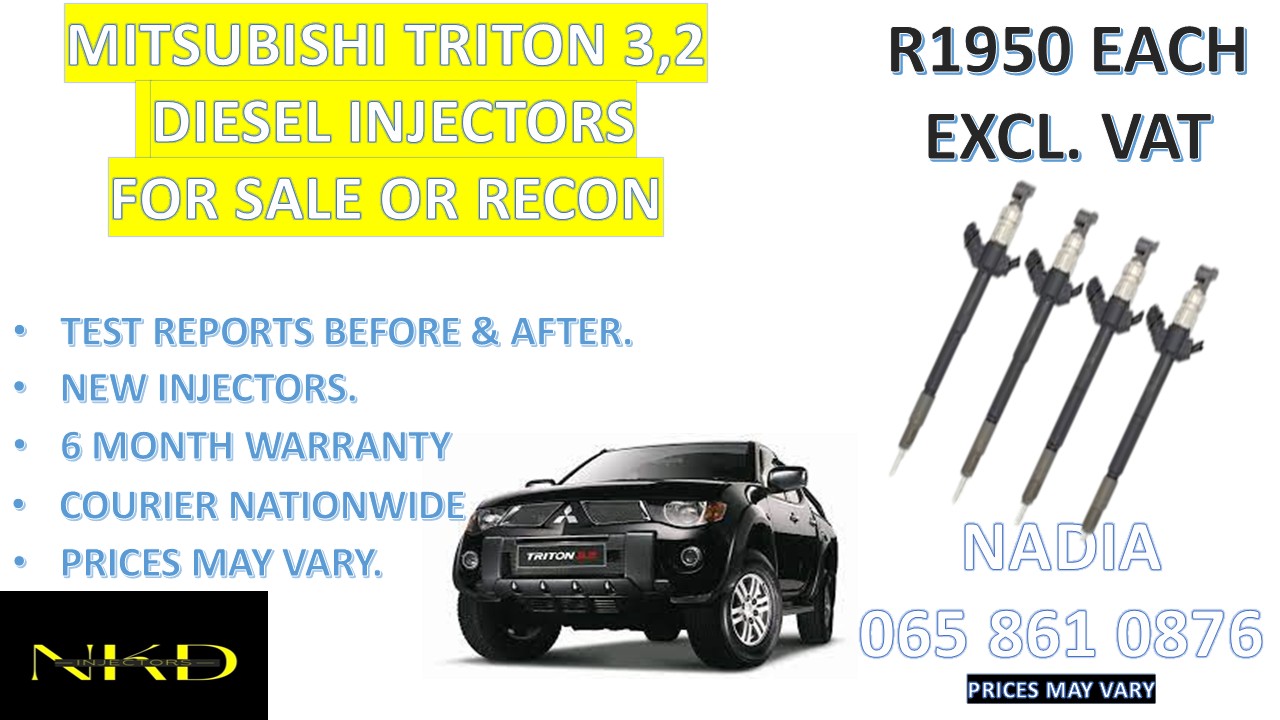 DIESEL INJECTORS FOR SALE FOR MITSUBISHI TRITON 3.2 - NATIONWIDE - Private Seller DIESEL INJECTORS FOR SALE FOR MITSUBISHI TRITON 3.2 - NATIONWIDE - Private Seller