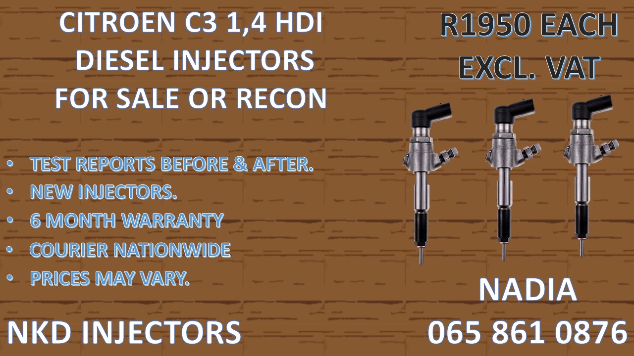 DIESEL INJECTORS FOR SALE FOR CITROEN C3 1.4 HDI - Private Seller DIESEL INJECTORS FOR SALE FOR CITROEN C3 1.4 HDI - Private Seller