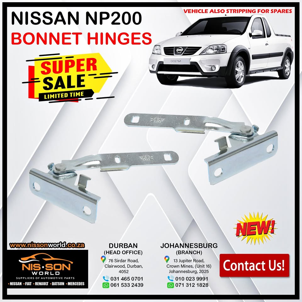 NISSAN NP200 BONNET HINGES - Private Seller