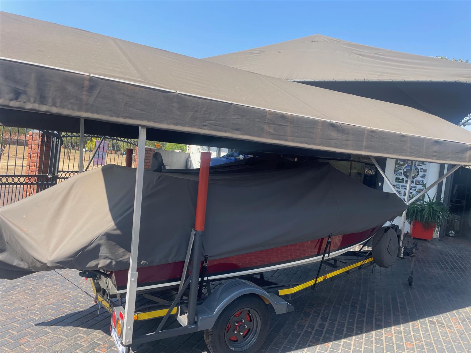Antiqua ski boat