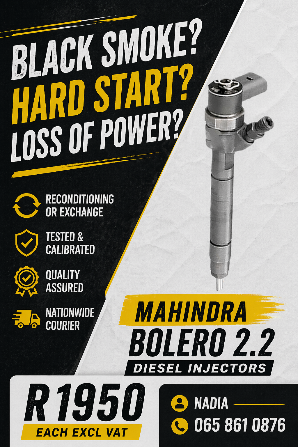 MAHINDRA BOLERO NEW DIESEL INJECTORS FOR SALE - Private Seller MAHINDRA BOLERO NEW DIESEL INJECTORS FOR SALE - Private Seller