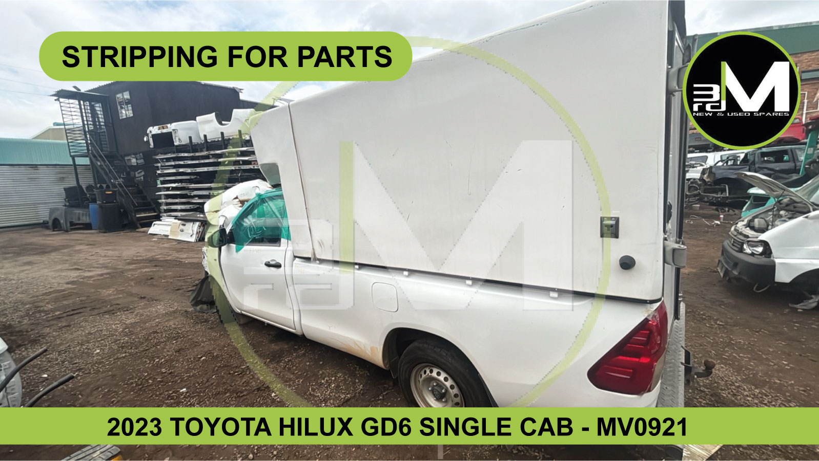 Used STRIPPING FOR PARTS 2023 TOYOTA HILUX GD6 SINGLE CAB - MV0921