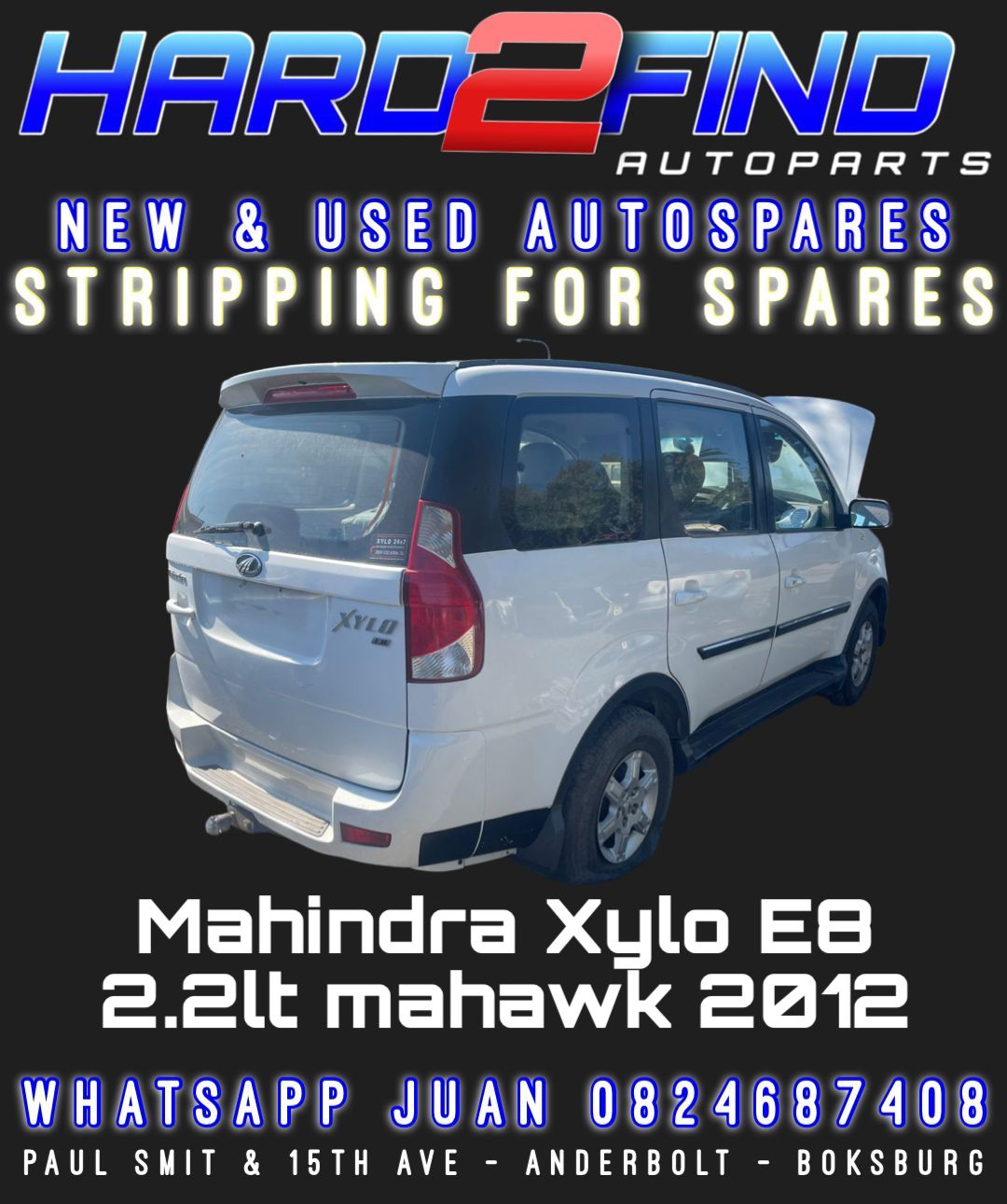 MAHINDRA XYLO E8 2.2LT MHAWK STRIPPING FOR SPARES - Private Seller MAHINDRA XYLO E8 2.2LT MHAWK STRIPPING FOR SPARES - Private Seller