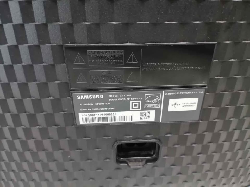 SAMSUNG MX-ST40B BLUETOOTH AND MULTIMEDIA SPEAKER