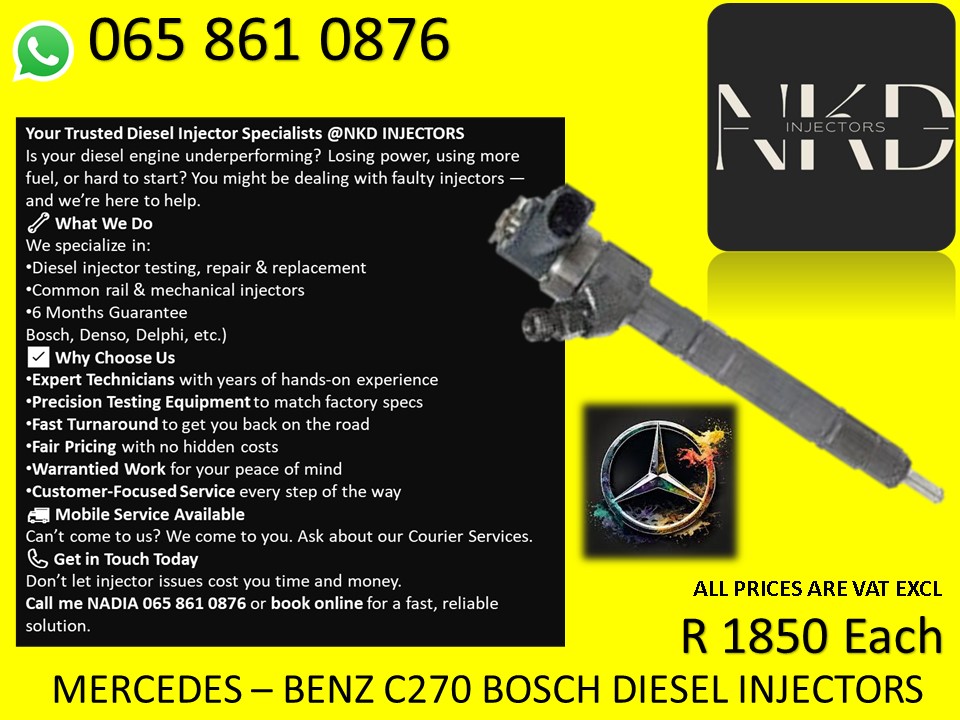 MERCEDES BENZ C270 BOSCH DIESEL INJECTORS FOR SALE - RECON AVAILABLE - Private Seller MERCEDES BENZ C270 BOSCH DIESEL INJECTORS FOR SALE - RECON AVAILABLE - Private Seller