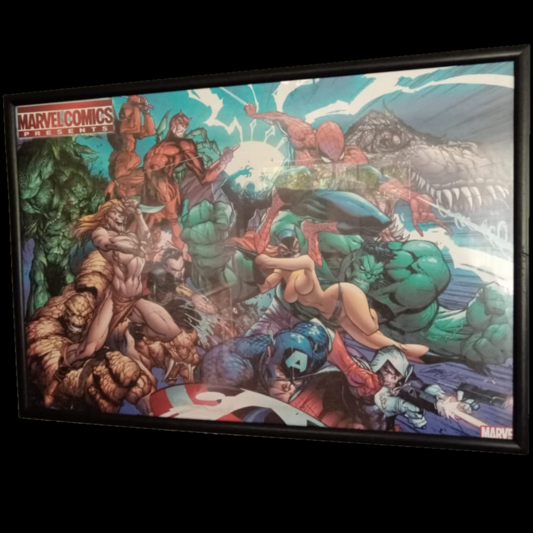 Big Framed "All Marvel Super Heroes" Picture for Sale