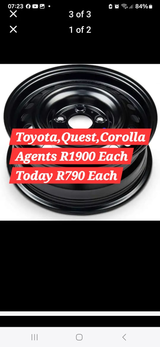 Toyota Quest rims plus hubcaps - Private Seller Toyota Quest rims plus hubcaps - Private Seller