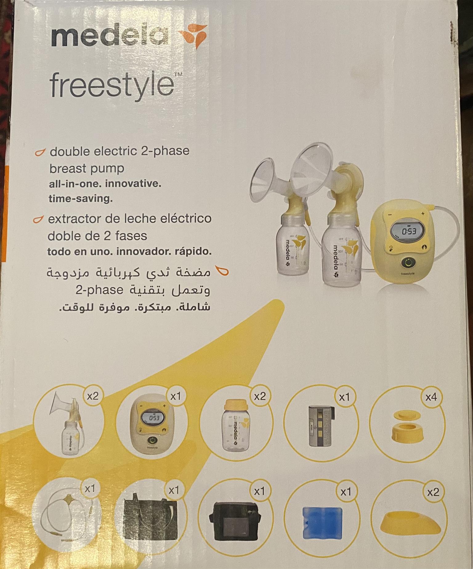 Medela freestyle Double Electric 2-Phase Breast Pump Plus Accessories