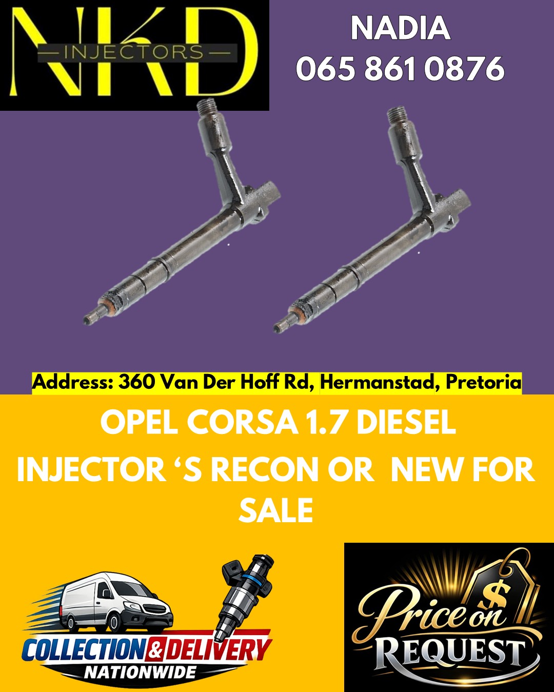 OPEL CORSA B&C 1.7 DIESEL INJECTORS WITH 6 MONTHS WARRANTY - Private Seller OPEL CORSA B&C 1.7 DIESEL INJECTORS WITH 6 MONTHS WARRANTY - Private Seller