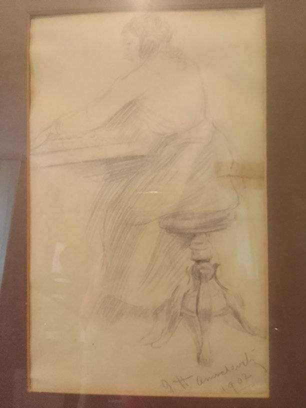 A Pencil drawing by an unknown artist signed and dated 1902