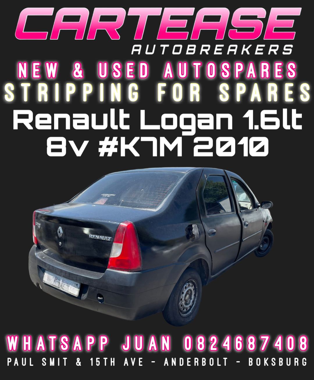 RENAULT LOGAN 1.6LT 8V #K7M 2010 STRIPPING FOR SPARES - Private Seller RENAULT LOGAN 1.6LT 8V #K7M 2010 STRIPPING FOR SPARES - Private Seller