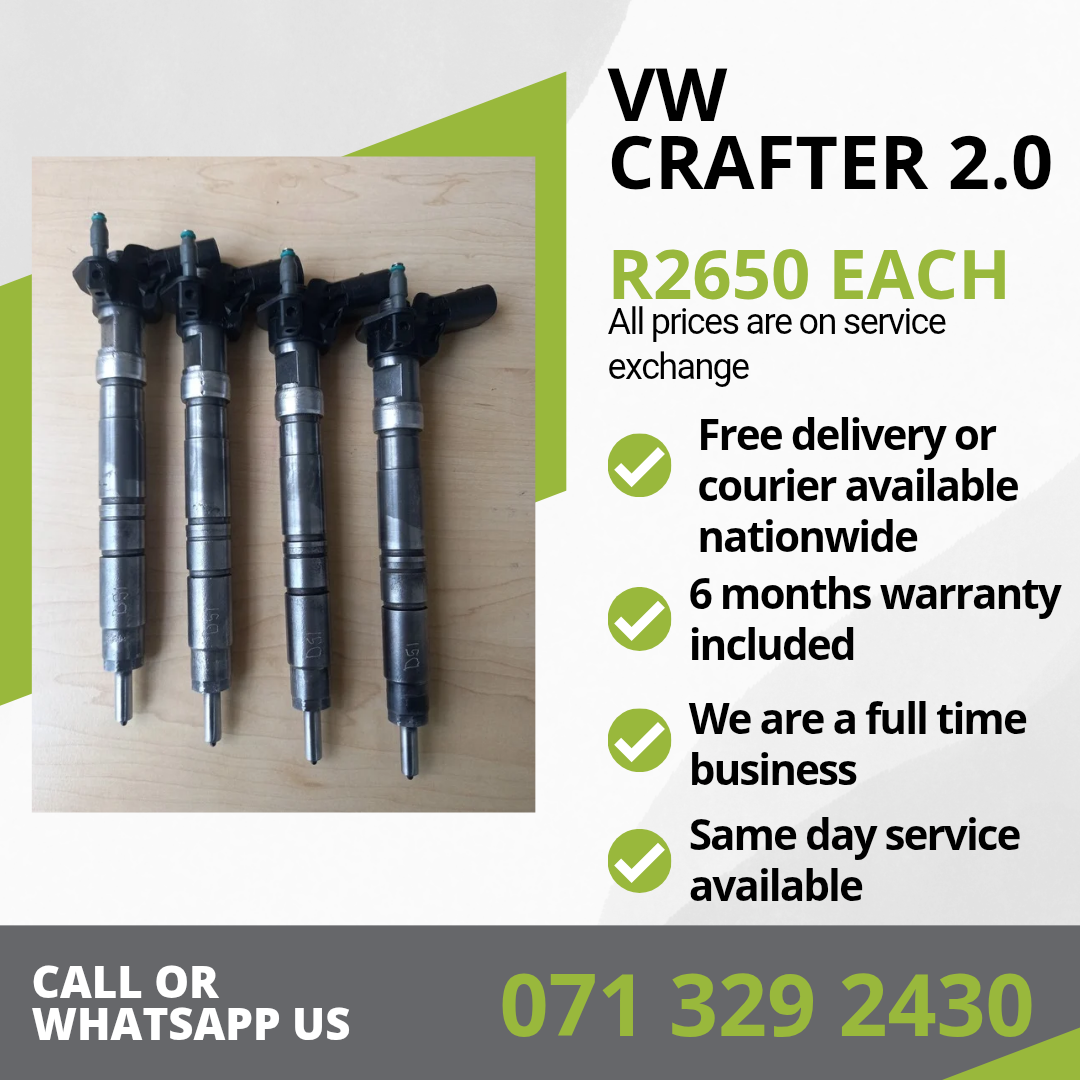 VW CRAFTER 2.0 INJECTORS FOR SALE WITH WARRANTY INCLUDED - Private Seller VW CRAFTER 2.0 INJECTORS FOR SALE WITH WARRANTY INCLUDED - Private Seller