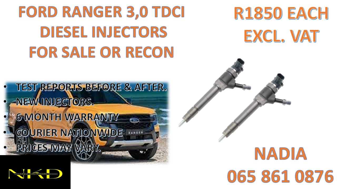 DIESEL INJECTORS FOR SALE FOR FORD RANGER 3.0 TDCI - Private Seller DIESEL INJECTORS FOR SALE FOR FORD RANGER 3.0 TDCI - Private Seller