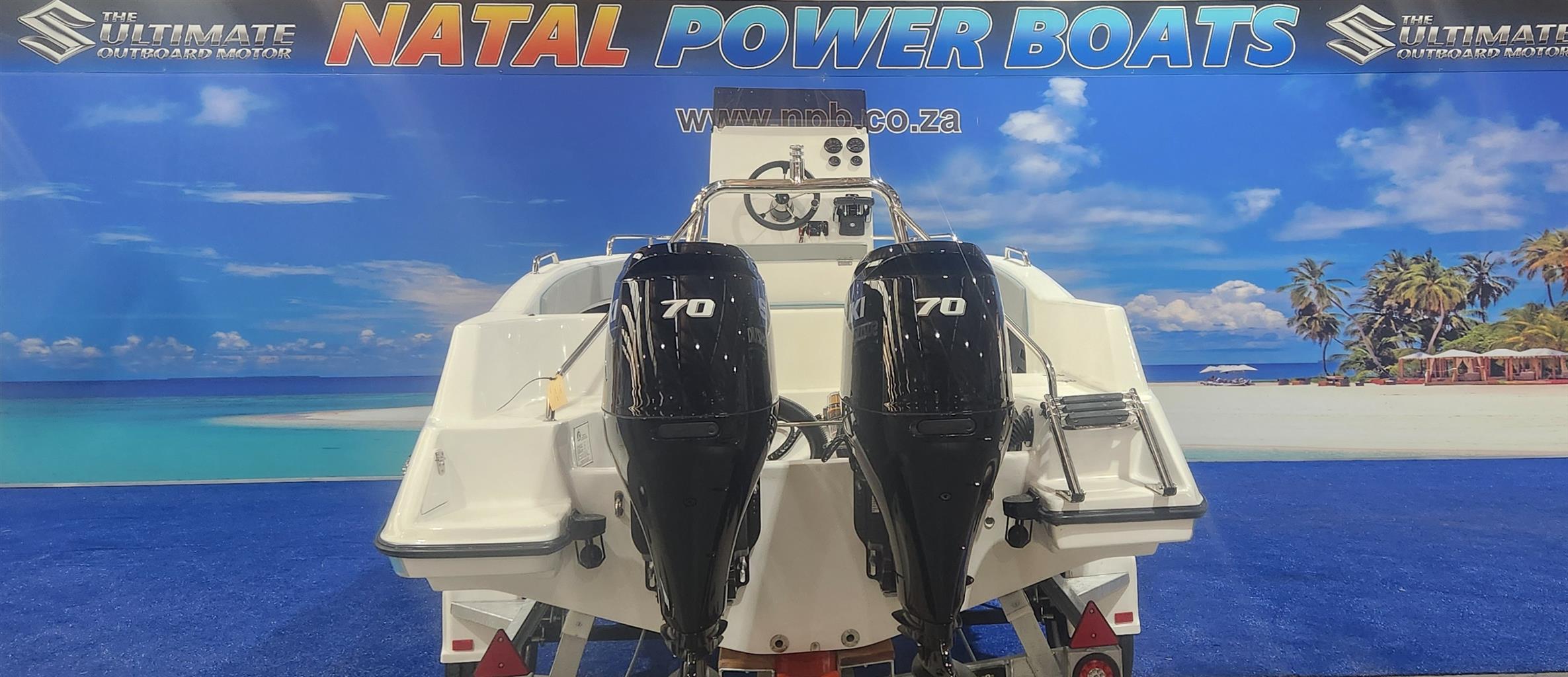 EXPLORER EVO 19 FT ON TRAILER 2 X 70 HP SUZUKI 4 STROKES 2025 MODEL