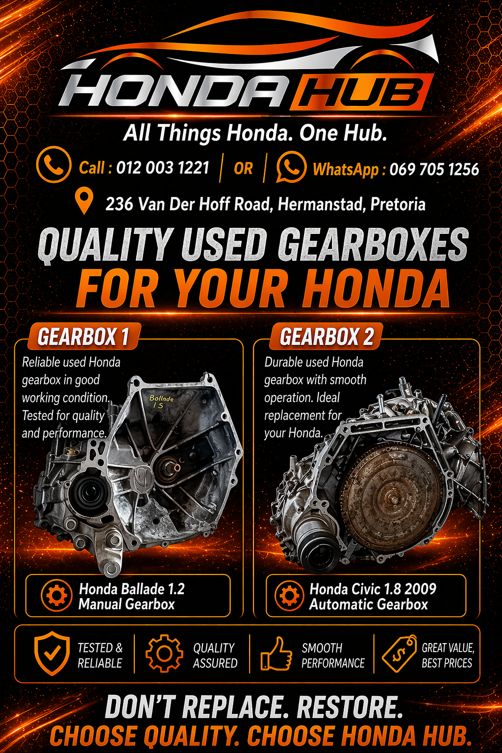 Honda Gearboxes - Private Seller Honda Gearboxes - Private Seller