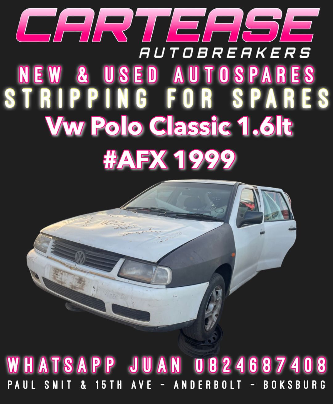 VW POLO CLASSIC 1.6LT #AFX 1999 STRIPPING FOR SPARES - Private Seller VW POLO CLASSIC 1.6LT #AFX 1999 STRIPPING FOR SPARES - Private Seller