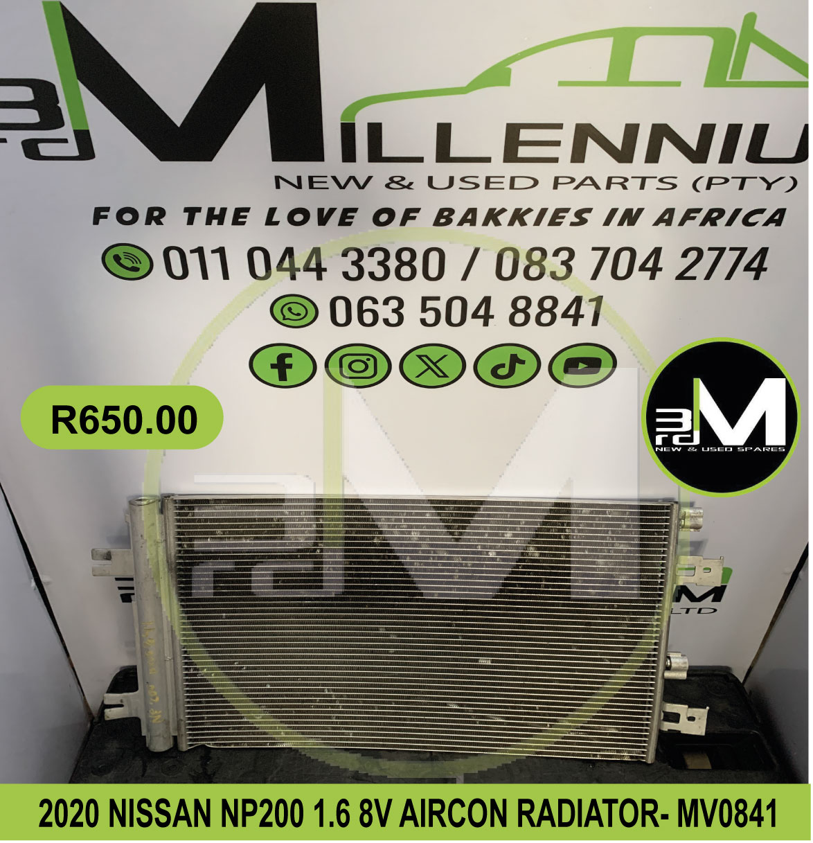 Aircon Radiator- Nissan NP200 - Private Seller Aircon Radiator- Nissan NP200 - Private Seller