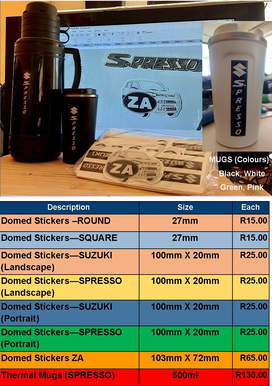 Suzuki Stickers and Mugs - Private Seller