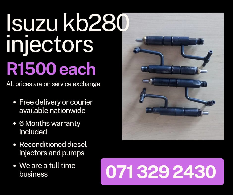ISUZU KB280 INJECTORS FOR SALE WITH WARRANTY - Private Seller ISUZU KB280 INJECTORS FOR SALE WITH WARRANTY - Private Seller