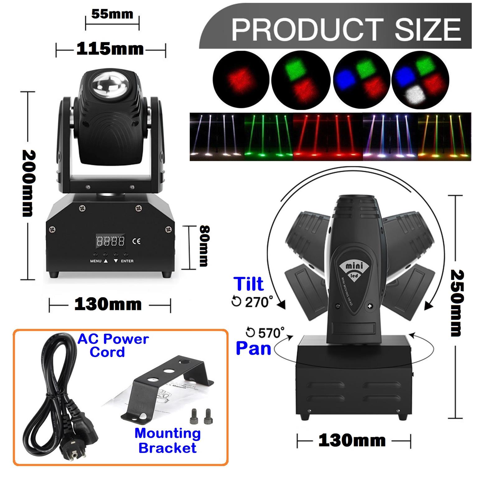 Professional Disco Moving Head Light DMX512 Stage, DJ Party, Night Club, Concert
